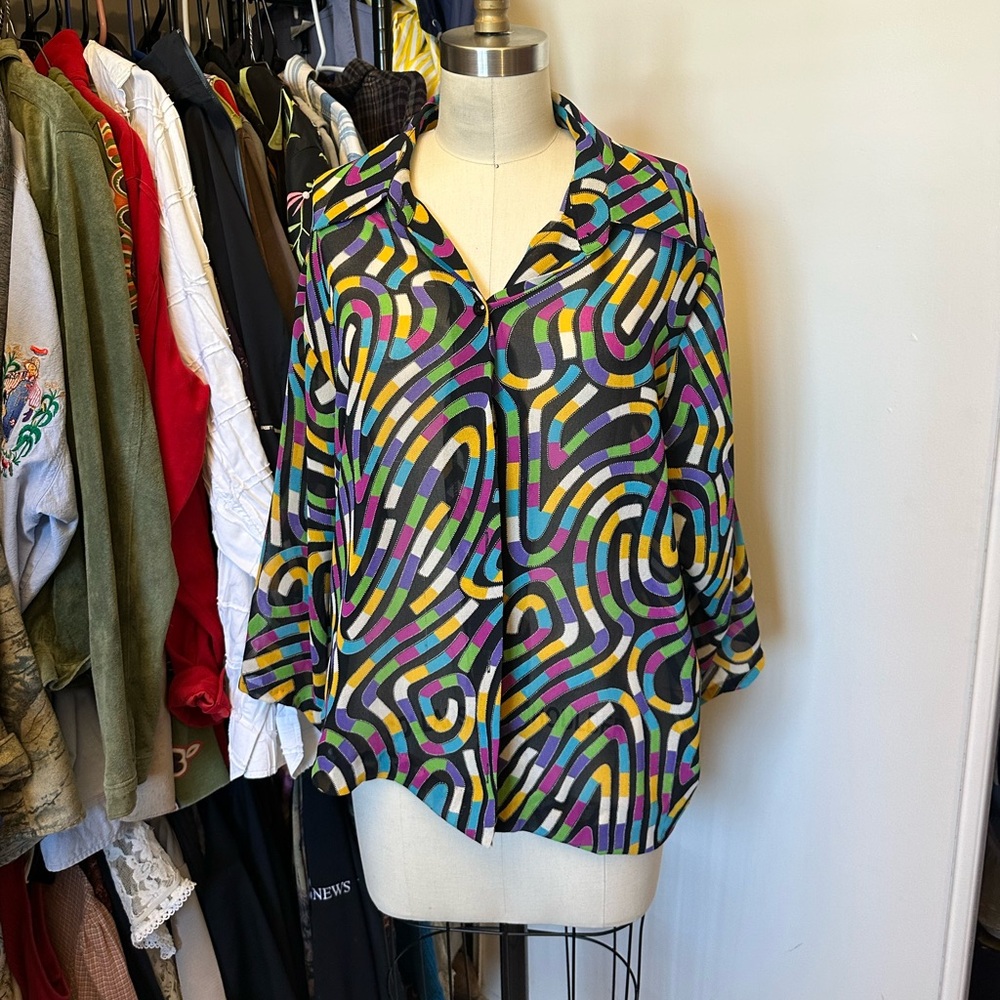 Won Moa artist sheer shirt